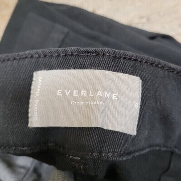 NEW Everlane The Organic Straight-Leg Pant High Rise in Black Size 6 Womens - Picture 9 of 11